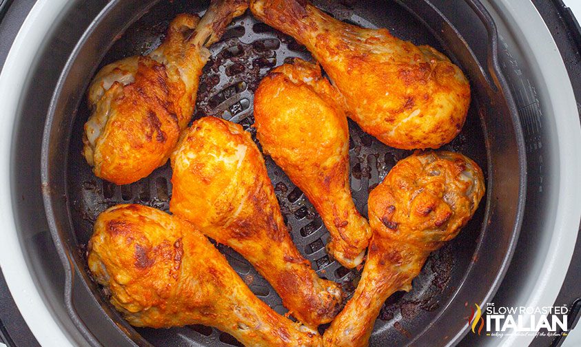 cooked drumsticks in air fryer