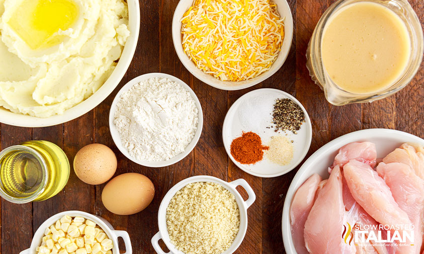 ingredients to make homemade kfc bowls