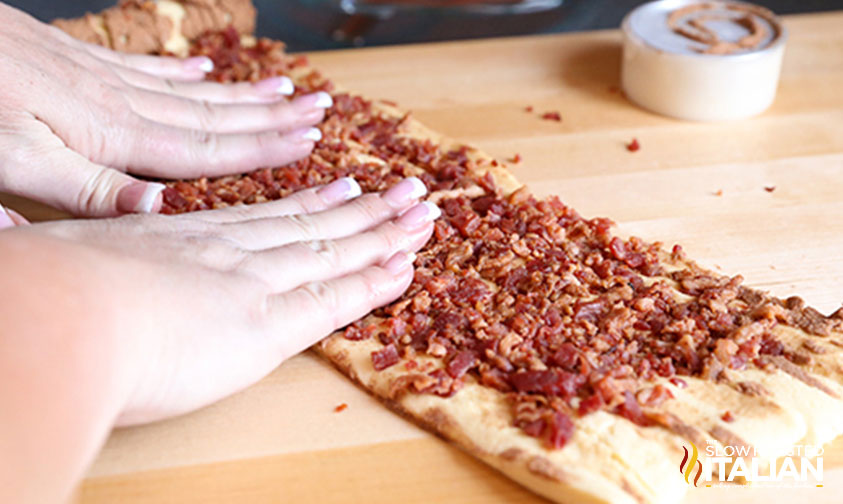 adding bacon bits to grands cinnamon rolls