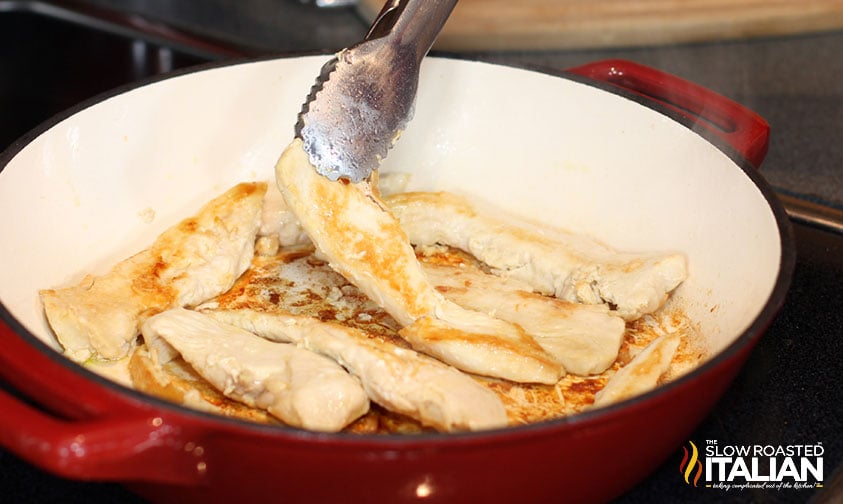 cooking chicken in pot