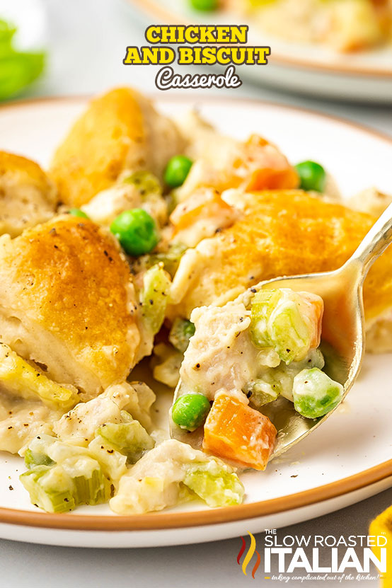 Titled Image: Chicken Pot Pie Casserole