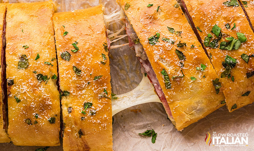 sliced stromboli