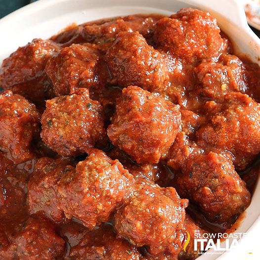 Italian Meatballs in Crockpot with Marinara TSRI
