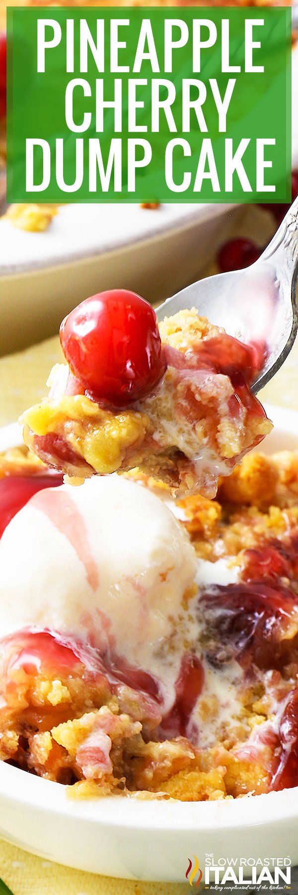 Cherry pineapple dump cake - pin