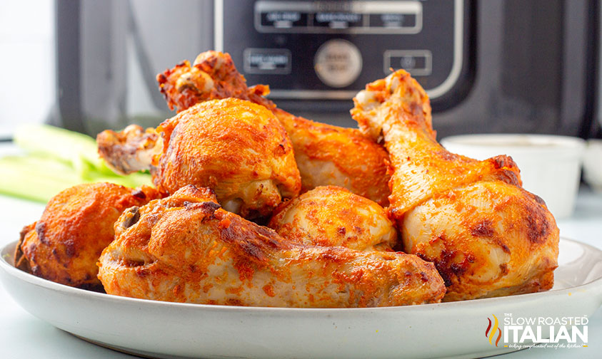 plate of air fried chicken legs