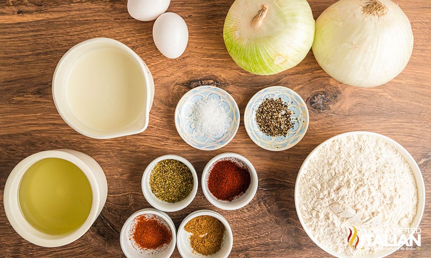 ingredients for blooming onion