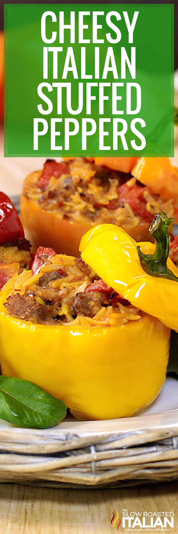 Cheesy Italian Stuffed Peppers - PIN