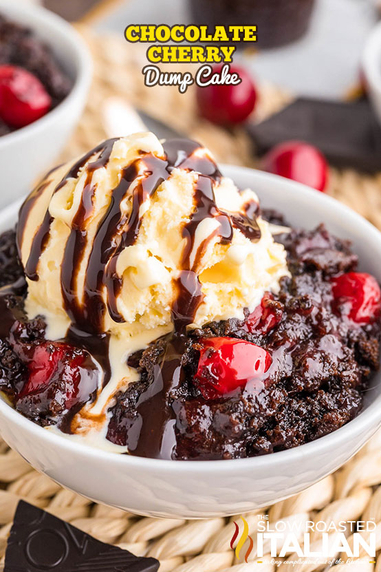 Titled Image: Chocolate Cherry Dump Cake