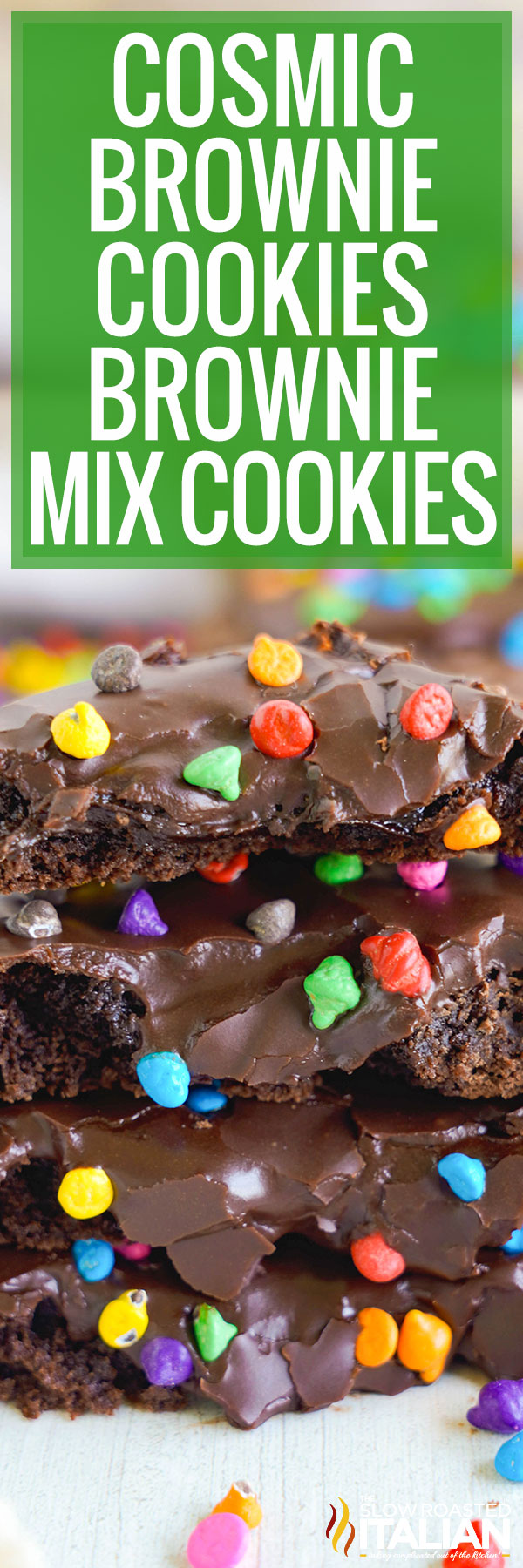 Cosmic Brownie Cookies (Brownie Mix Cookies) - PIN