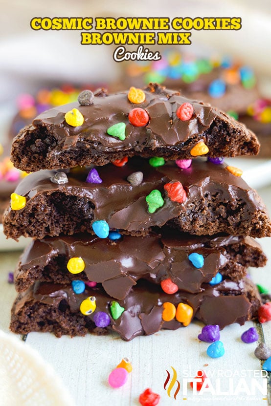 Titled Image: Cosmic Brownie Cookies Brownie Mix Cookies