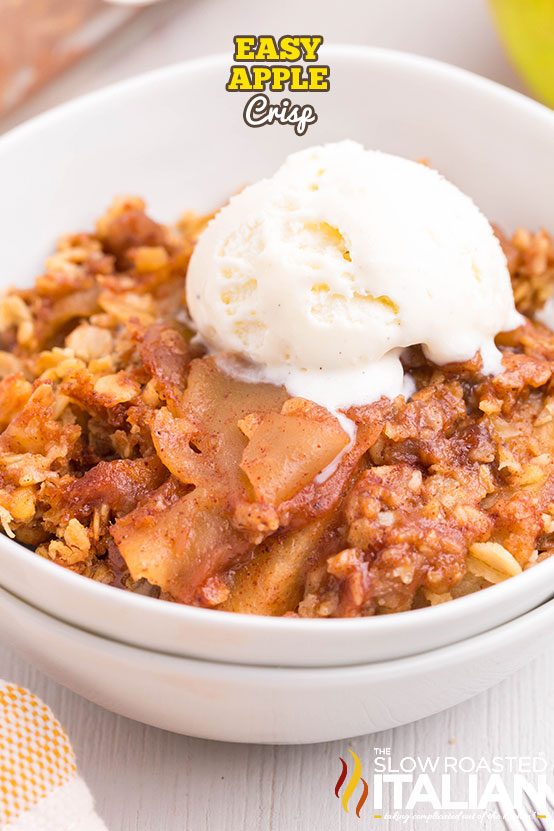 Old Fashioned Easy Apple Crisp - The Chunky Chef