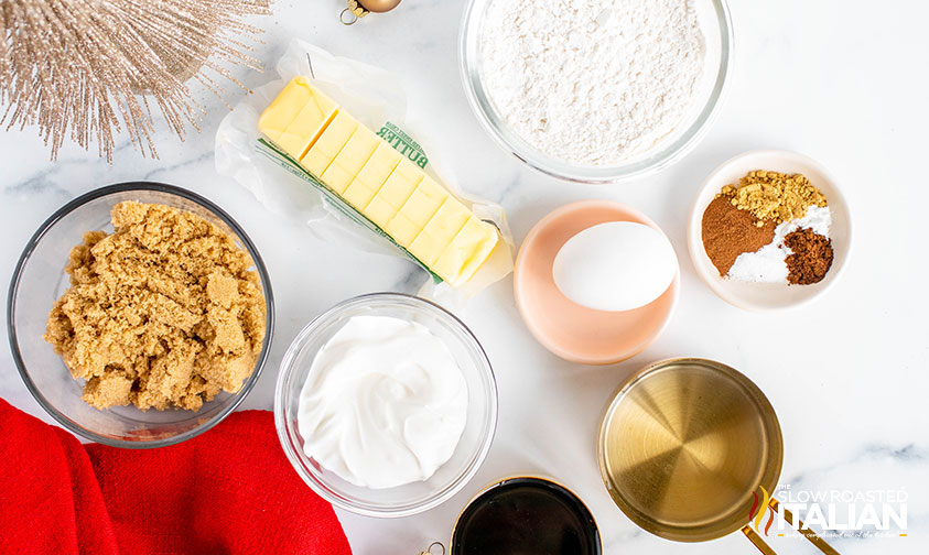 ingredients for gingerbread cake