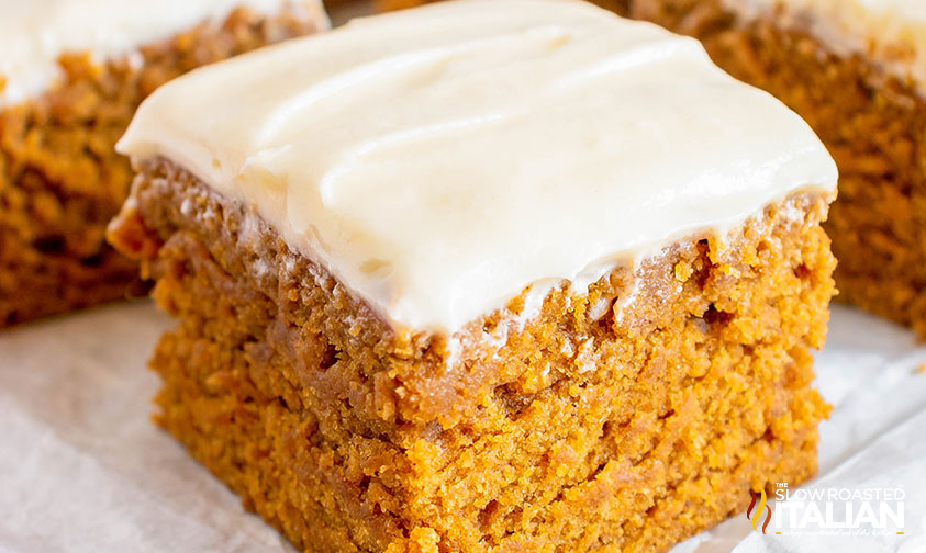 closeup of gingerbread cake