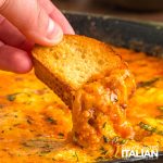 closeup of lasagna dip