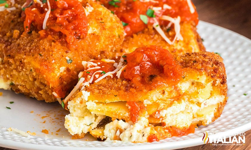 sliced olive garden lasagna fritta