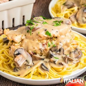 olive garden stuffed chicken marsala with pasta and mushrooms