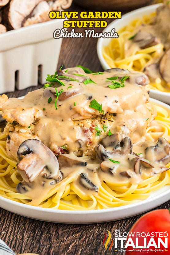 Titled Image: Olive Garden Stuffed Chicken Marsala