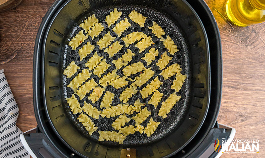 pasta in air fryer basket