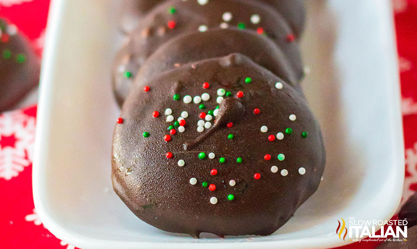 closeup of peppermint patties recipe