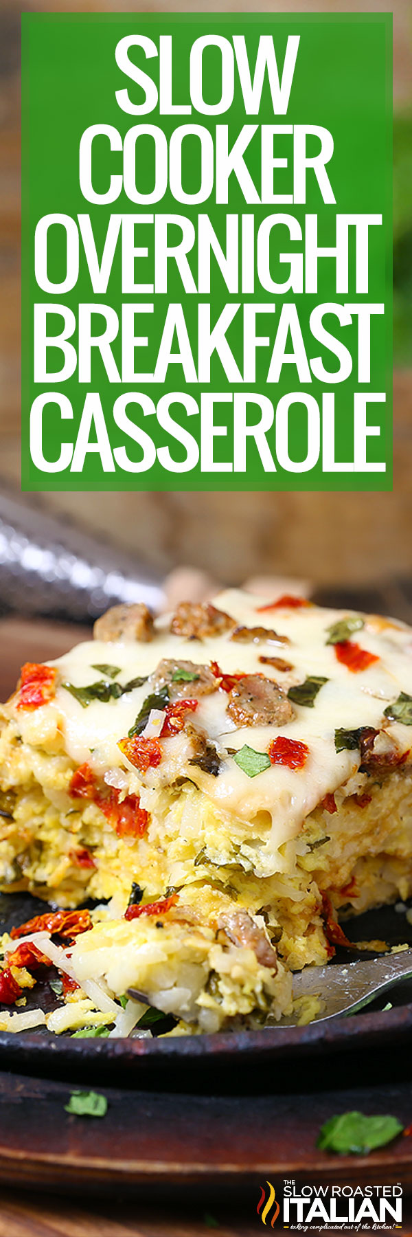 Crockpot Breakfast: Overnight Casserole Recipe - PIN