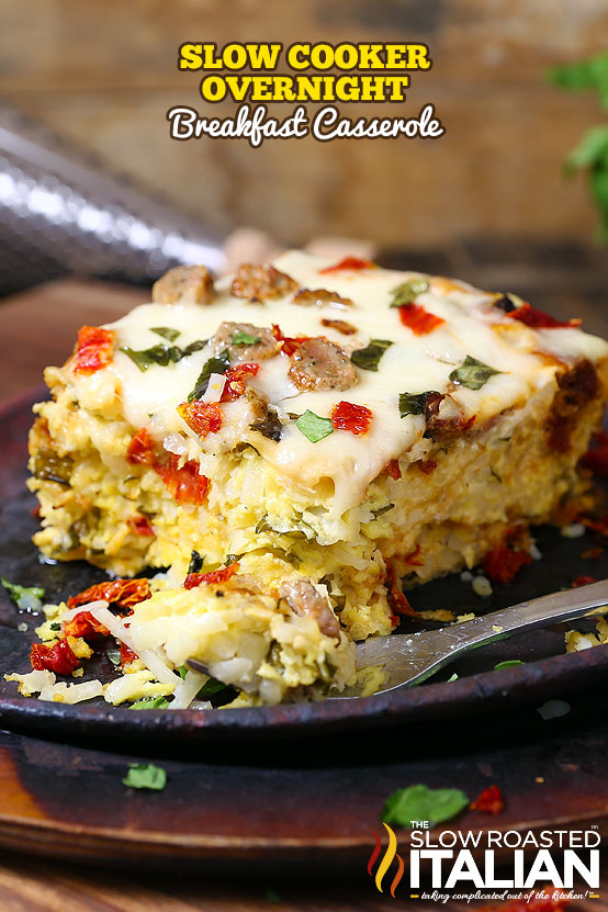 Slow-Cooker Overnight Breakfast Casserole Recipe