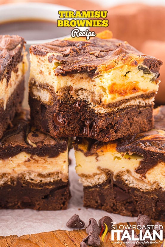 Titled Image: Tiramisu Brownies