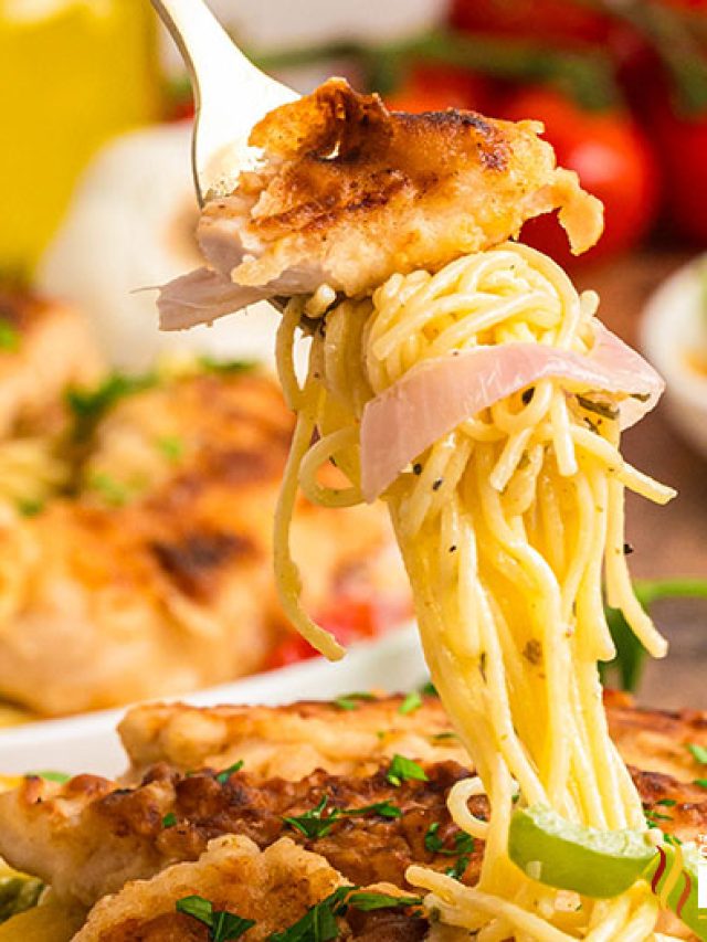 closeup of Olive Garden Chicken Scampi