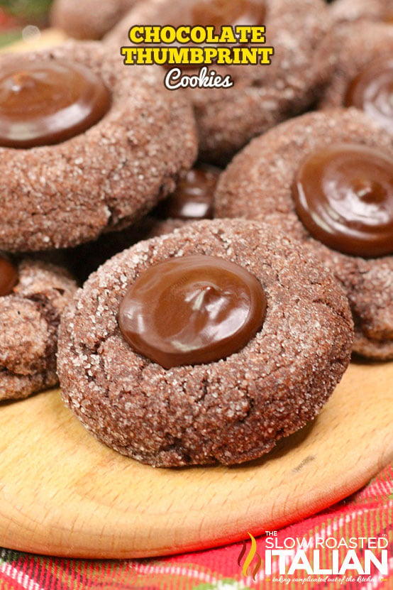 Titled Image: Chocolate Thumbprint Cookies