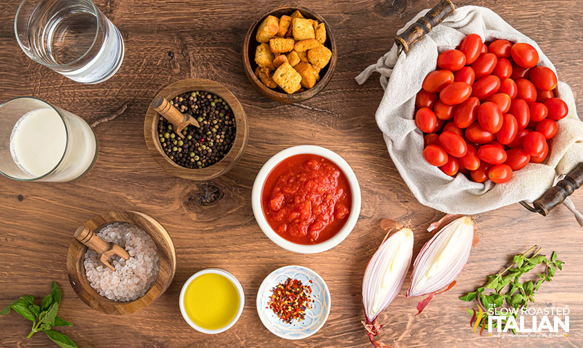 ingredients for panera tomato soup copycat