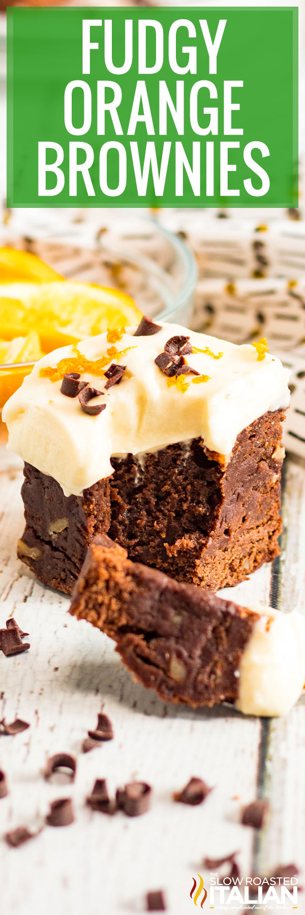 Fudgy Orange Brownies - PIN