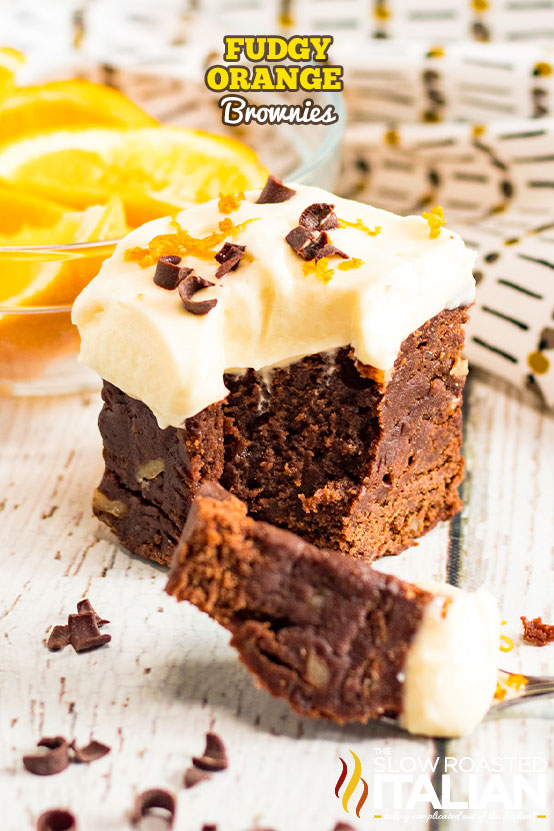 Titled Image: Fudgy Orange Brownies