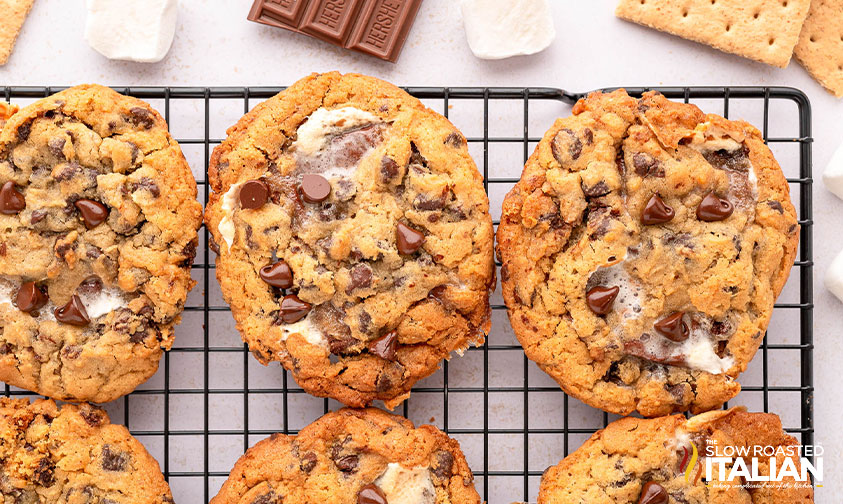 baked smookies on cooling rack