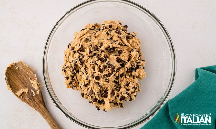 gooey chocolate chip cookie dough