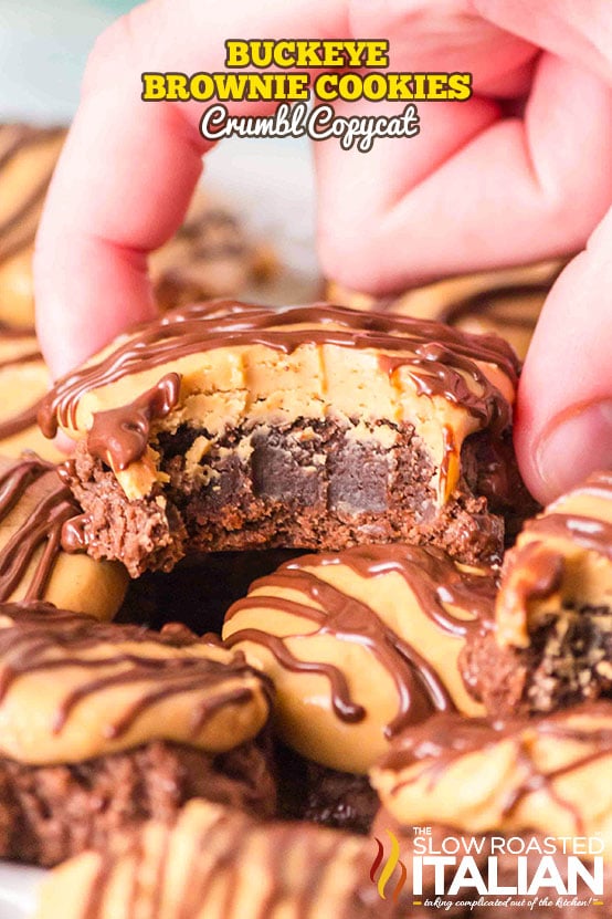 Chocolaty Buckeye Brownie Cookies