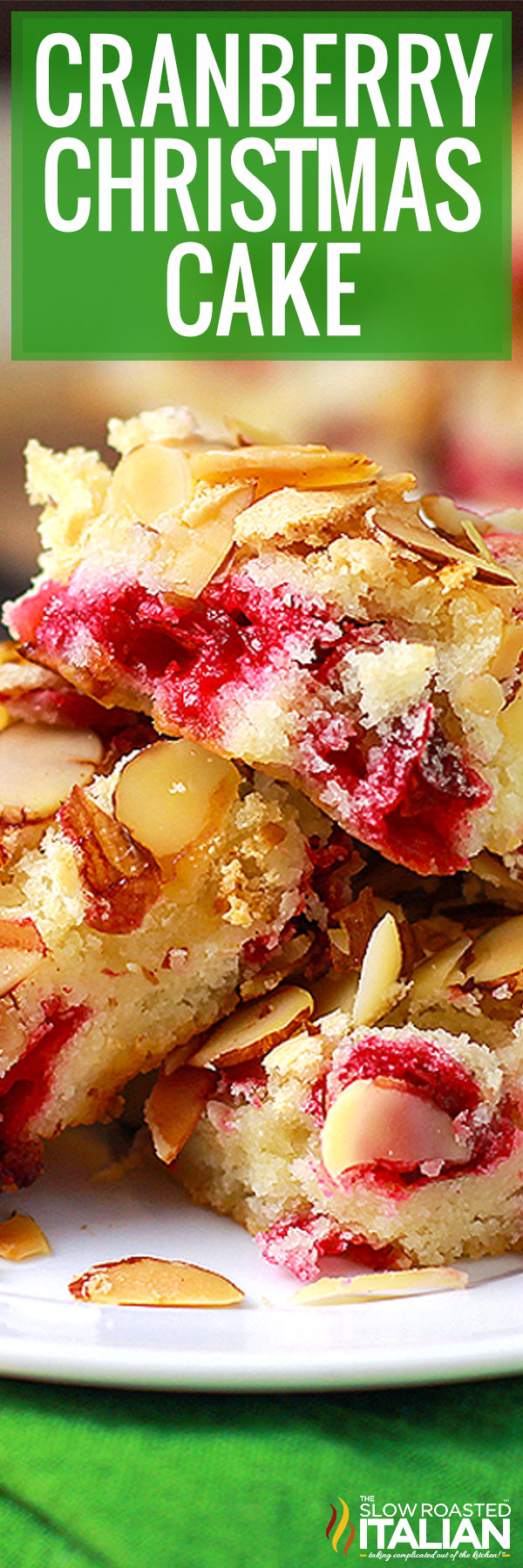titled image (and shown): cranberry Christmas cake