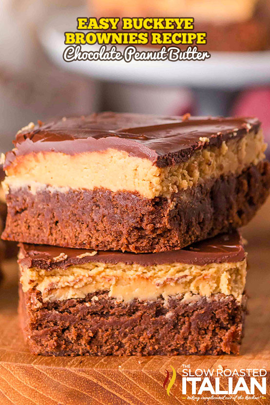 Titled Image: Easy Buckeye Brownies Recipe