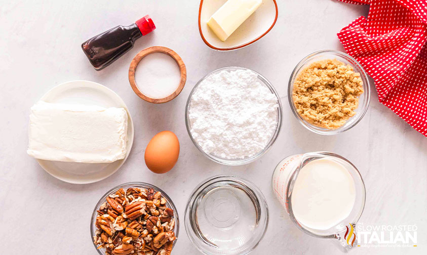 ingredients for pecan pie dip