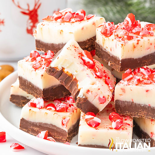 Easy Peppermint Bark Fudge (7-Ingredient Recipe)-image
