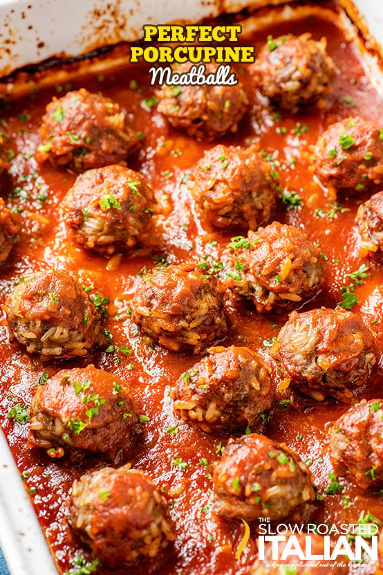 Titled Image: Perfect Porcupine Meatballs