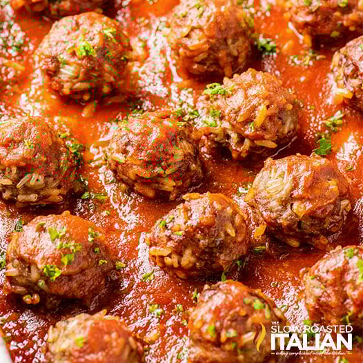 Easy Porcupine Meatballs Recipe in Tomato Sauce + Video-image