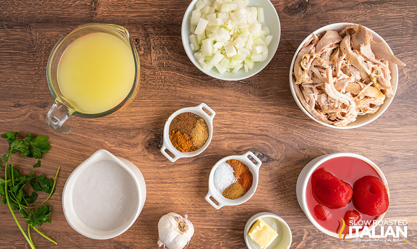 ingredients for Panera Chicken Tikka Masala Soup