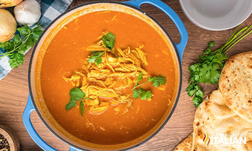 pot of Panera Chicken Tikka Masala Soup