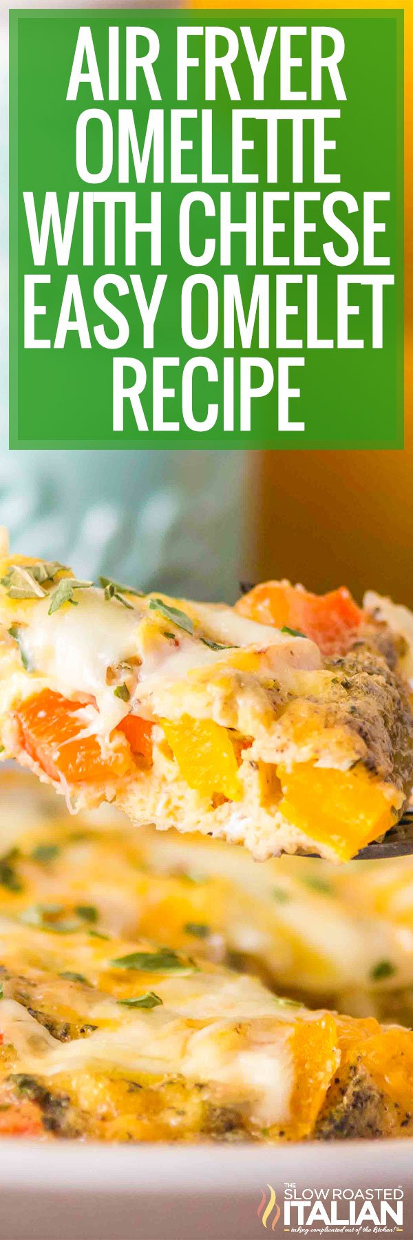 Air Fryer Omelette with Cheese - PIN