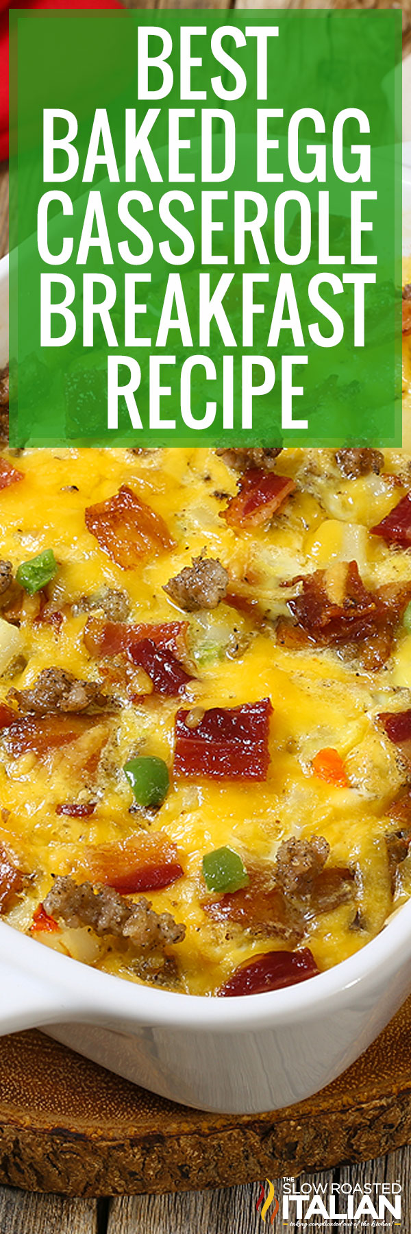 Best Baked Egg Casserole Breakfast Recipe - PIN