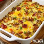 baked egg casserole in baking dish