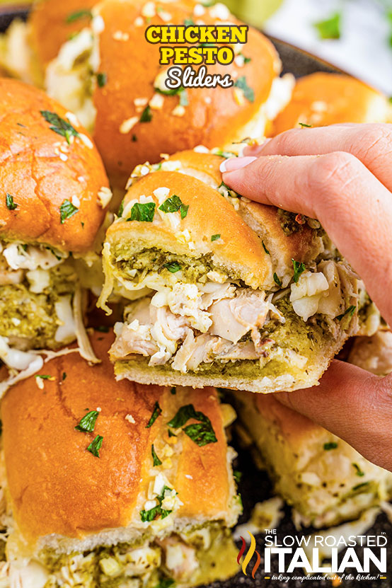 Chicken Pesto Sandwich (Sliders Recipe!)