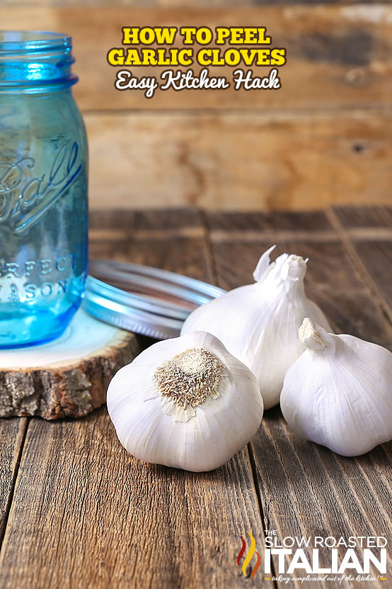 Titled Image: How To Peel Garlic Cloves Easy Kitchen Hack