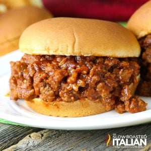 closeup of old fashioned sloppy joes
