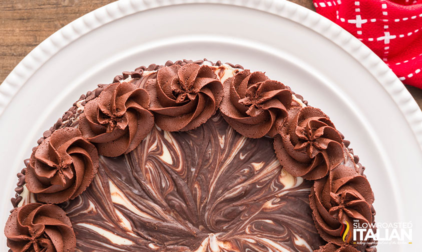 Olive Garden Black Tie mousse Cake top view