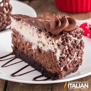 slice of Olive Garden Black Tie mousse Cake